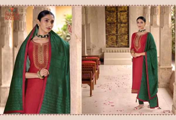 Panch Ratna Mehandi Designer Silk Ethnic Wear Salwar